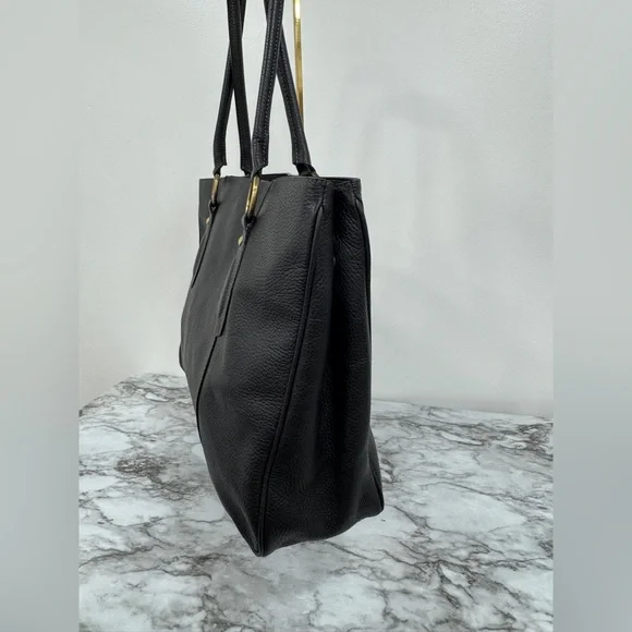 Cristian Genuine Leather Black Tote Bag – Made in Italy - Picture 4 of 10